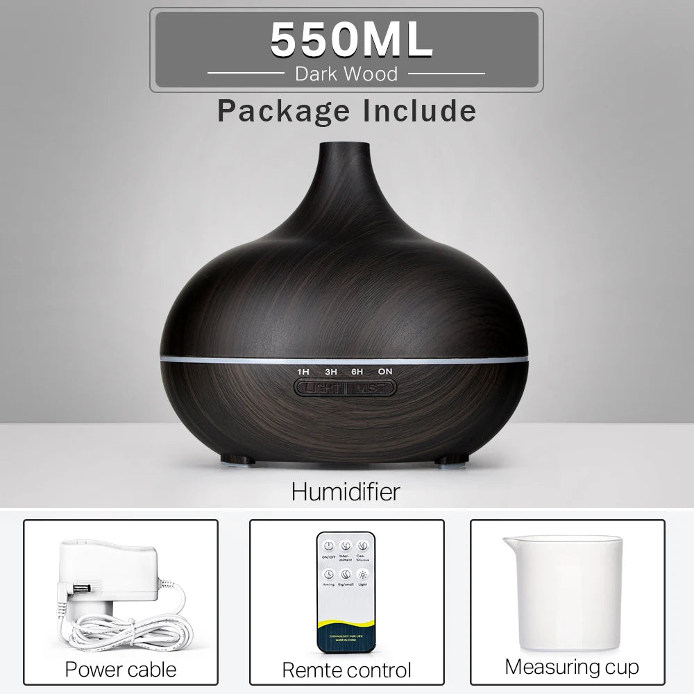 Wood Grain Aromatherapy Essential Oil Diffuser