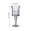 Engraved Embossed Glass Goblet for Wine and Champagne