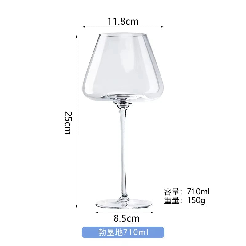 720ml Burgundy Crystal Wine Glasses for Red Wine
