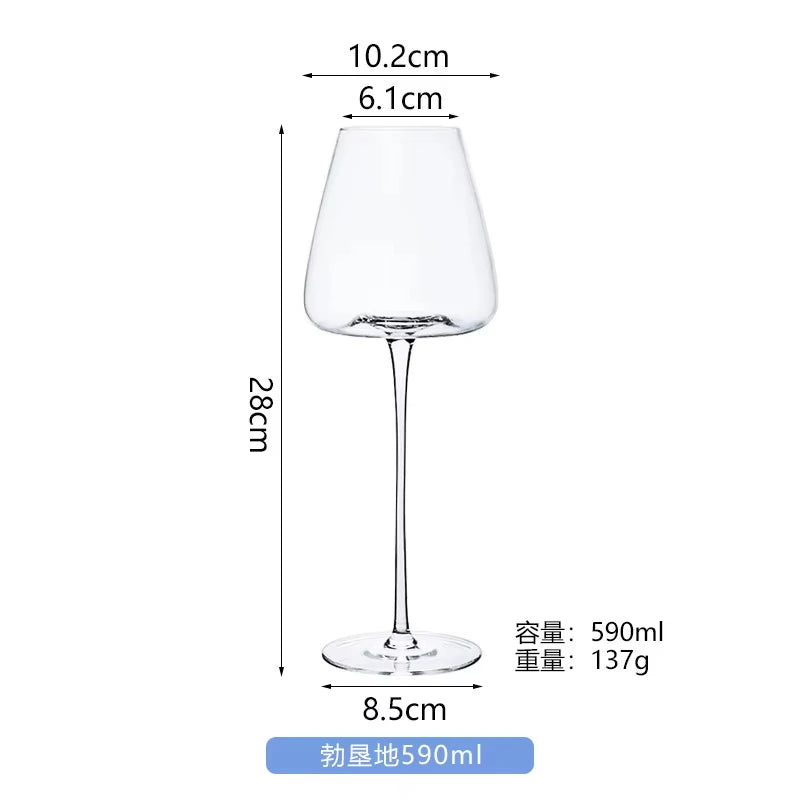 720ml Burgundy Crystal Wine Glasses for Red Wine