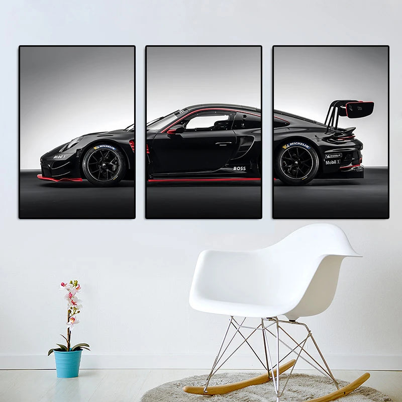 Vintage Industrial Car Series Canvas Art Poster Set