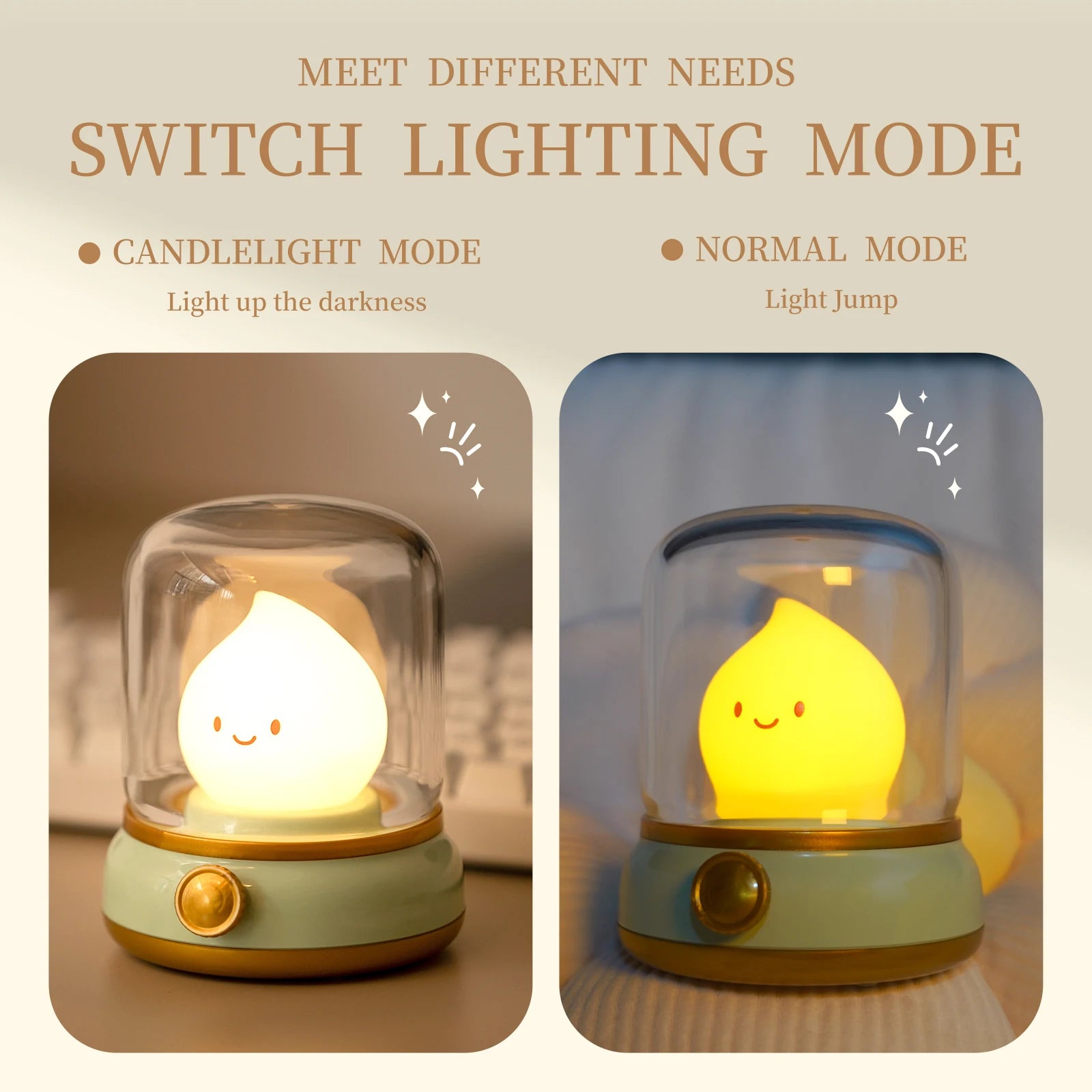 Cute LED Night Lamp Portable Cartoon Table Lamp