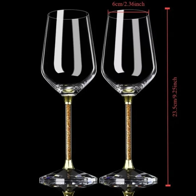 Crystal Red Wine Glass Set for Parties - 2pcs