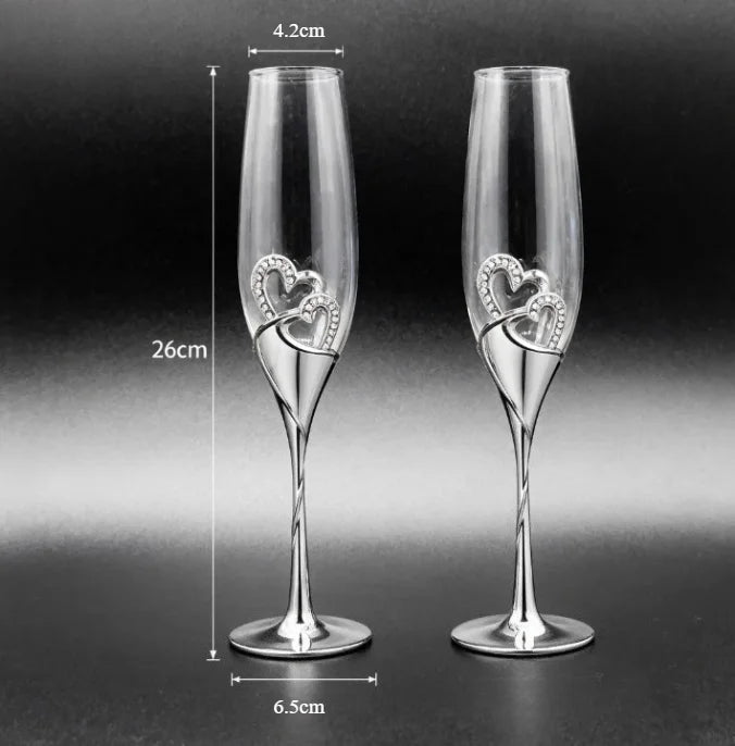 Crystal Red Wine Glass Set for Parties - 2pcs