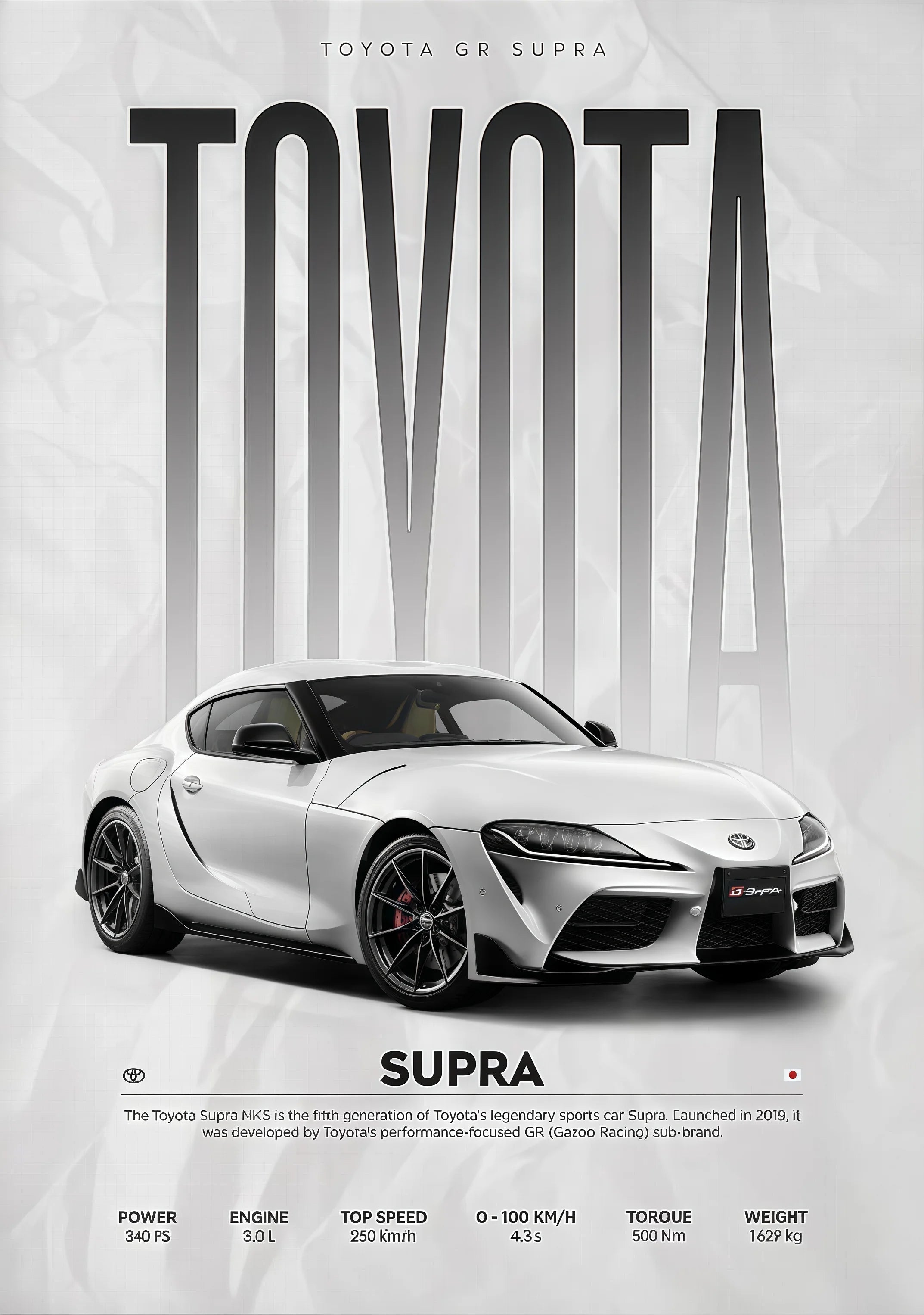 W16 750S Canvas Painting Sports Car Wall Art