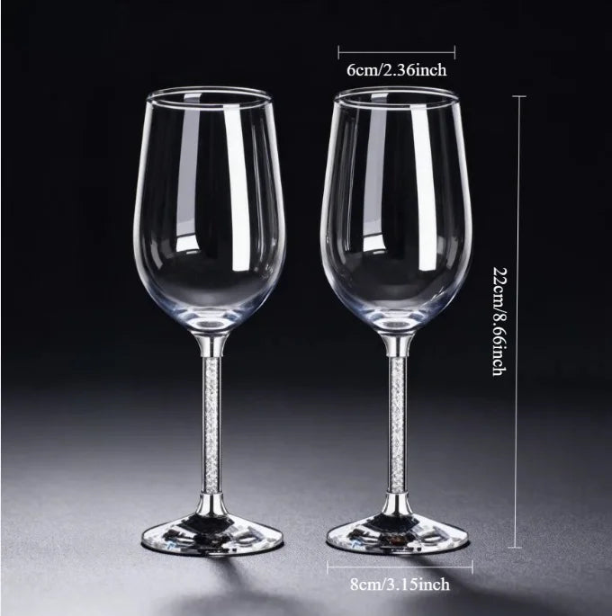 Crystal Red Wine Glass Set for Parties - 2pcs