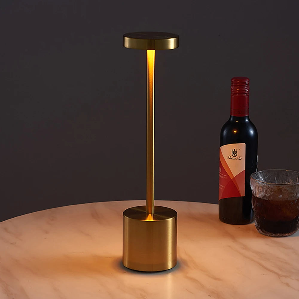 Black Metal LED Table Lamp with Touch Control