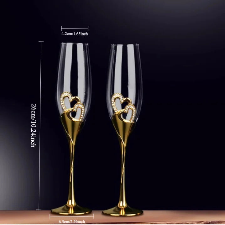 Crystal Red Wine Glass Set for Parties - 2pcs