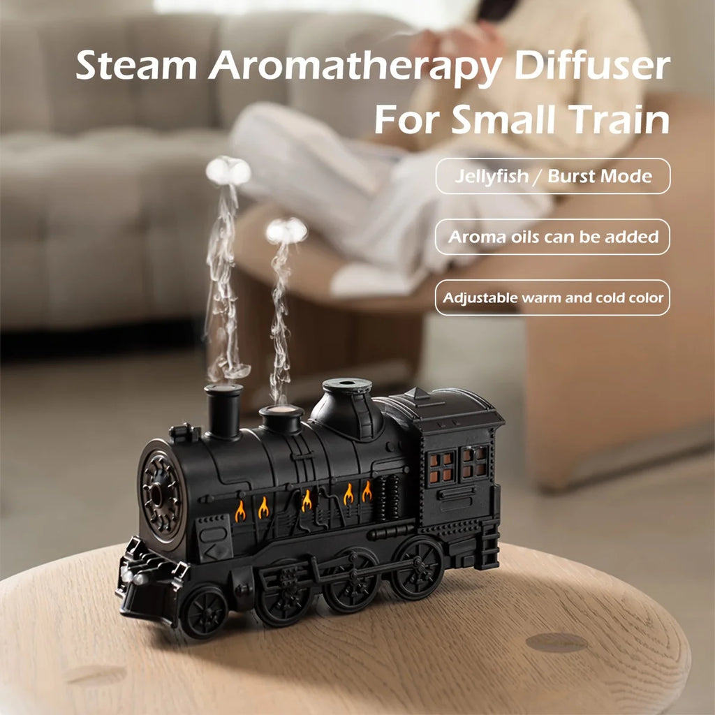 Mini Train Shape Essential Oil Diffuser with Light Mist