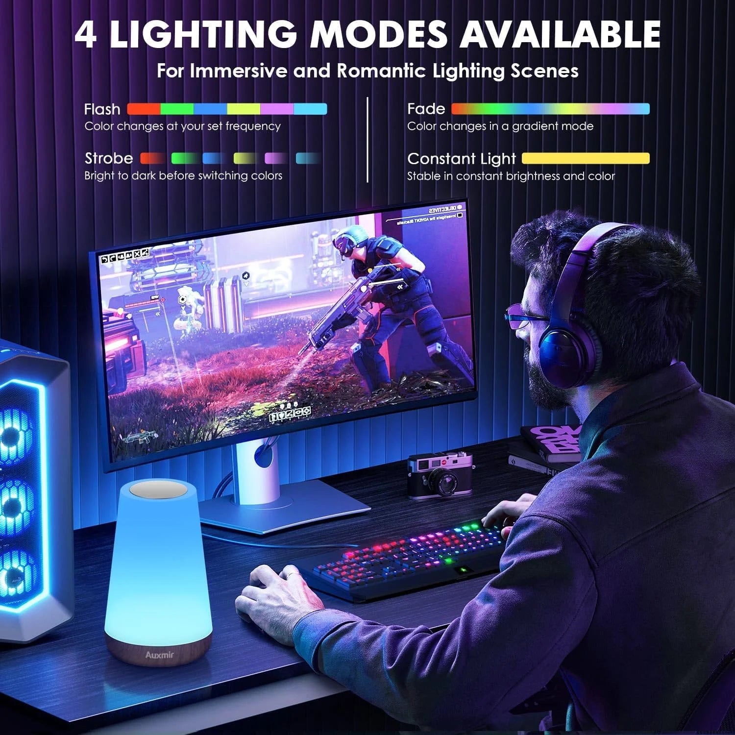 Dimmable Touch Night Light with 13 Colors and 5 Brightness