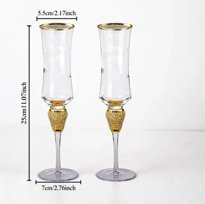 Crystal Red Wine Glass Set for Parties - 2pcs