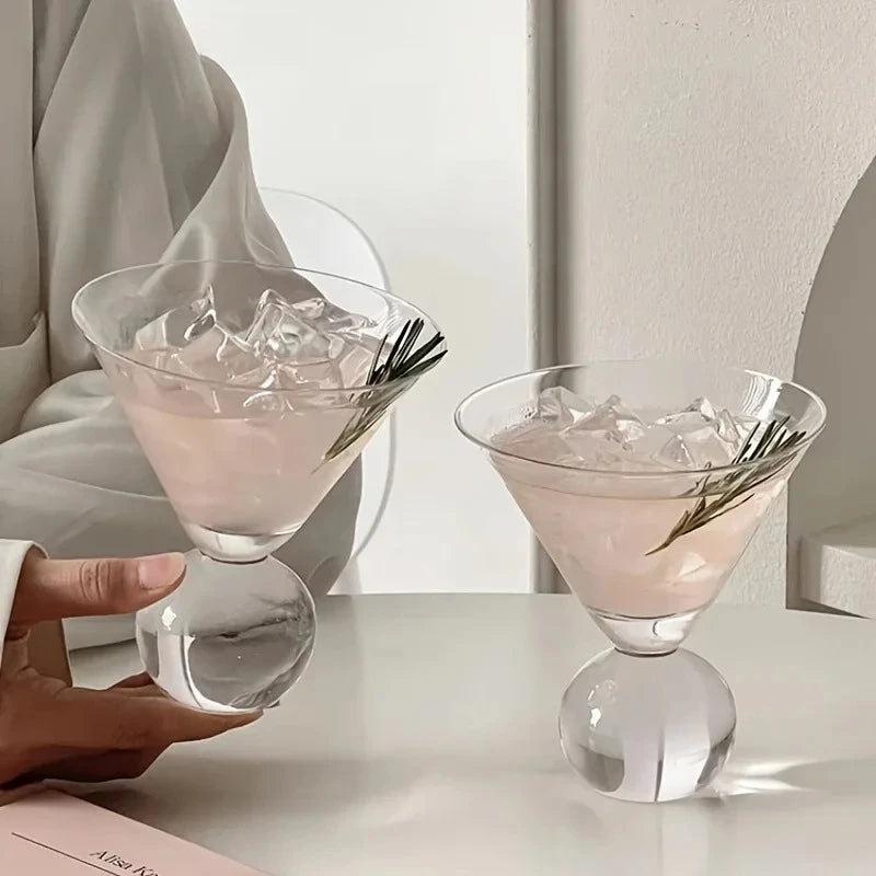KEMORELA 260ML Beaded Cocktail Glass for Parties