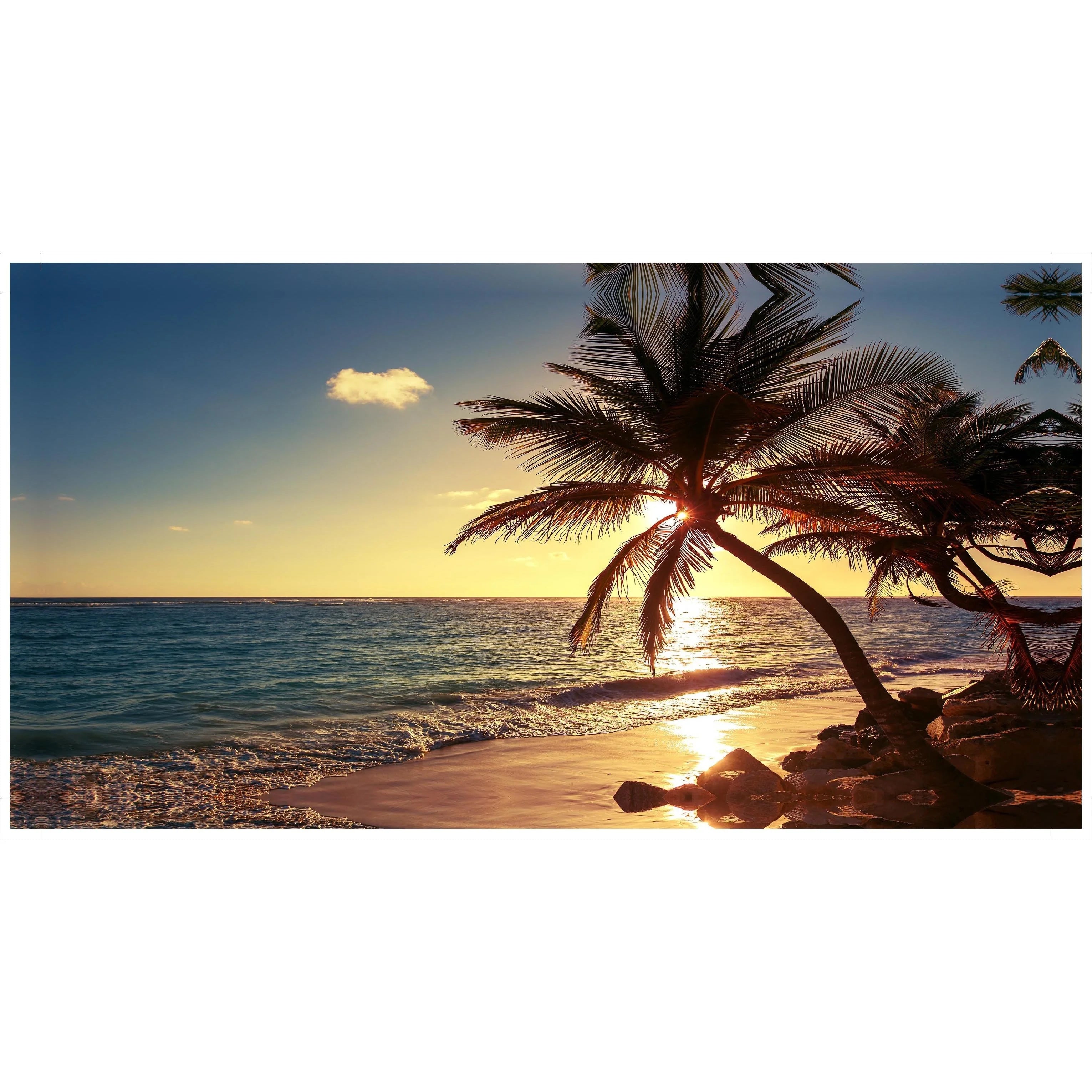 Beach Sunset Canvas Print for Home Decor