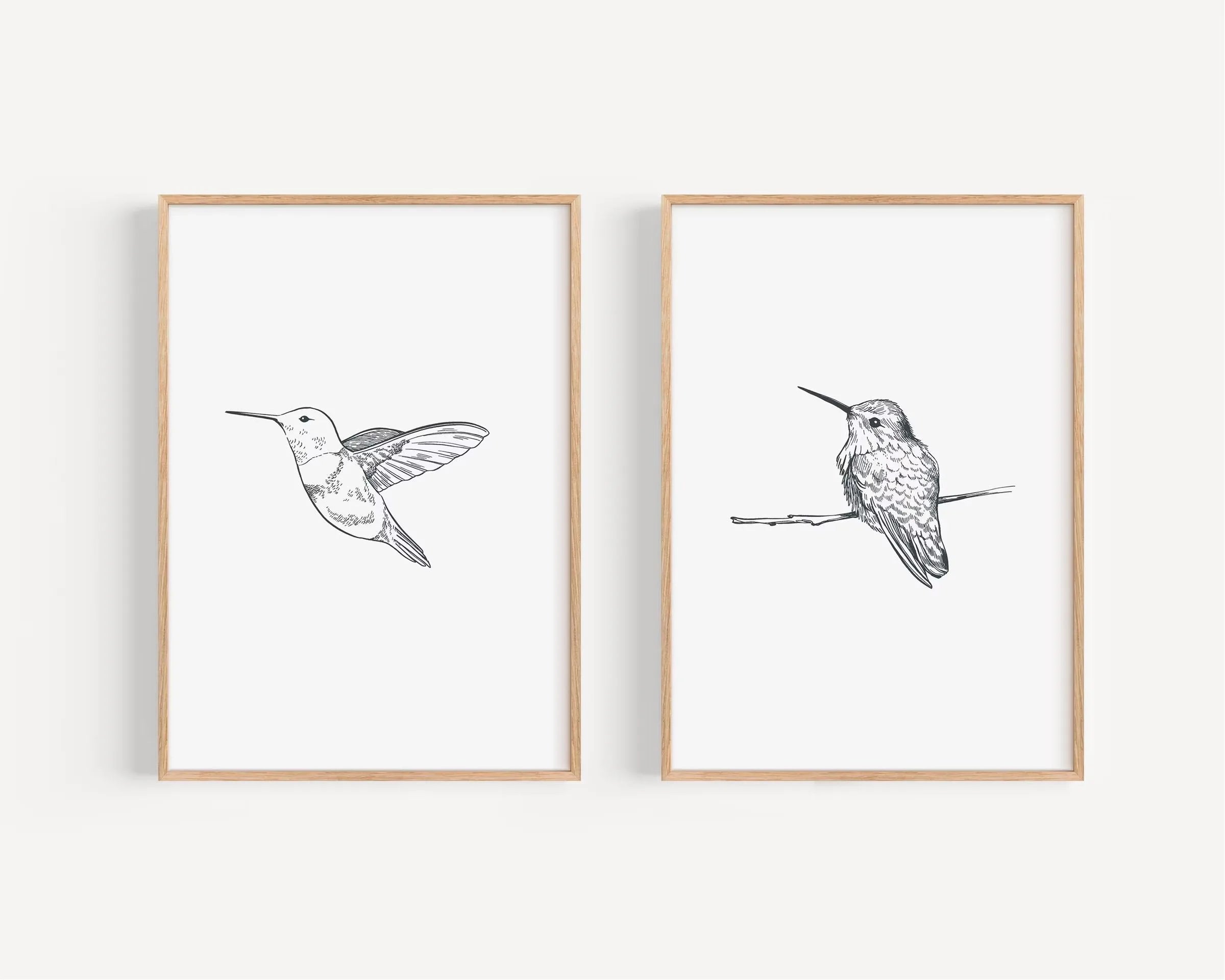 Retro Hummingbird Canvas Prints for Home Decor