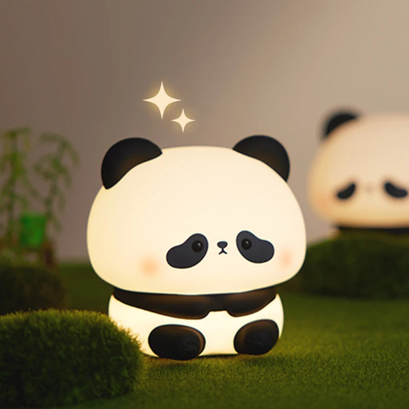 Panda LED Night Light Cute Silicone USB Rechargeable Lamp