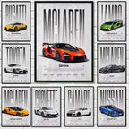 W16 750S Canvas Painting Sports Car Wall Art