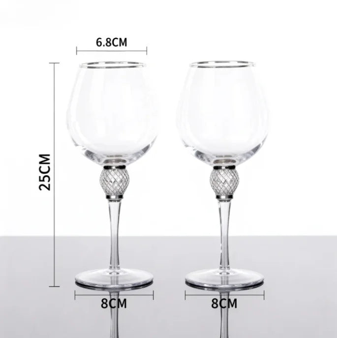 Crystal Red Wine Glass Set for Parties - 2pcs