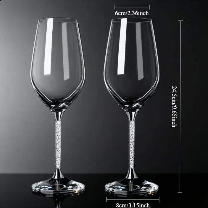 Crystal Red Wine Glass Set for Parties - 2pcs
